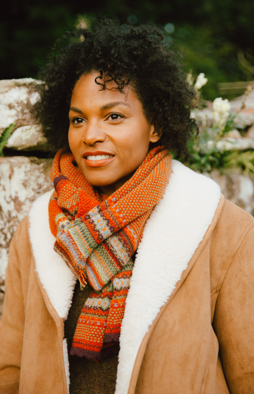 Eribe Knitwear Alpine Scarf In Copperland
