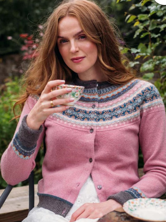 Eribe Alpine Cardigan In Vintage Pink
