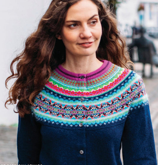 New Eribe Fairisle Alpine Cardigan In Tango