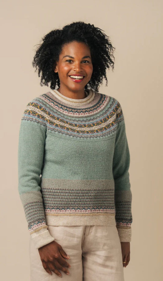 New Eribe Alpine Sweater Fairisle In Sage