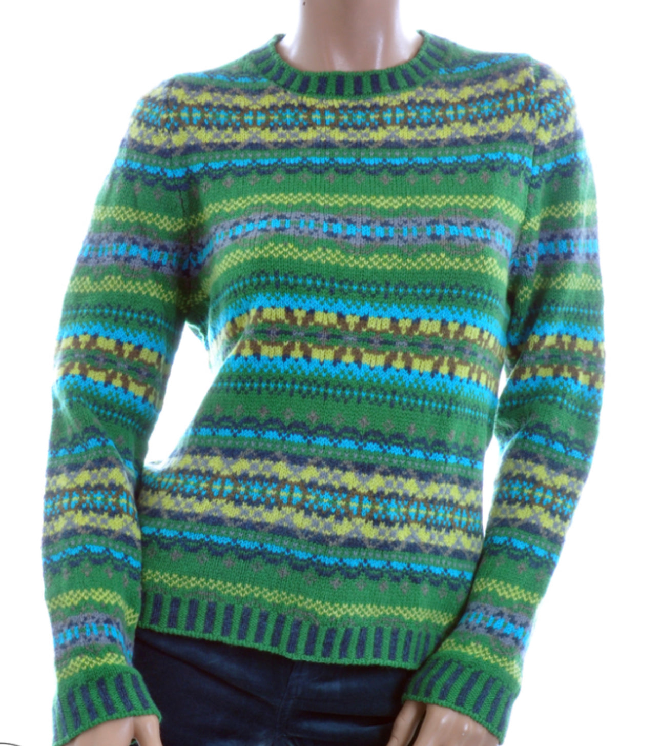 SALE Eribe Fairisle Kinross Sweater in Zinnia P4218