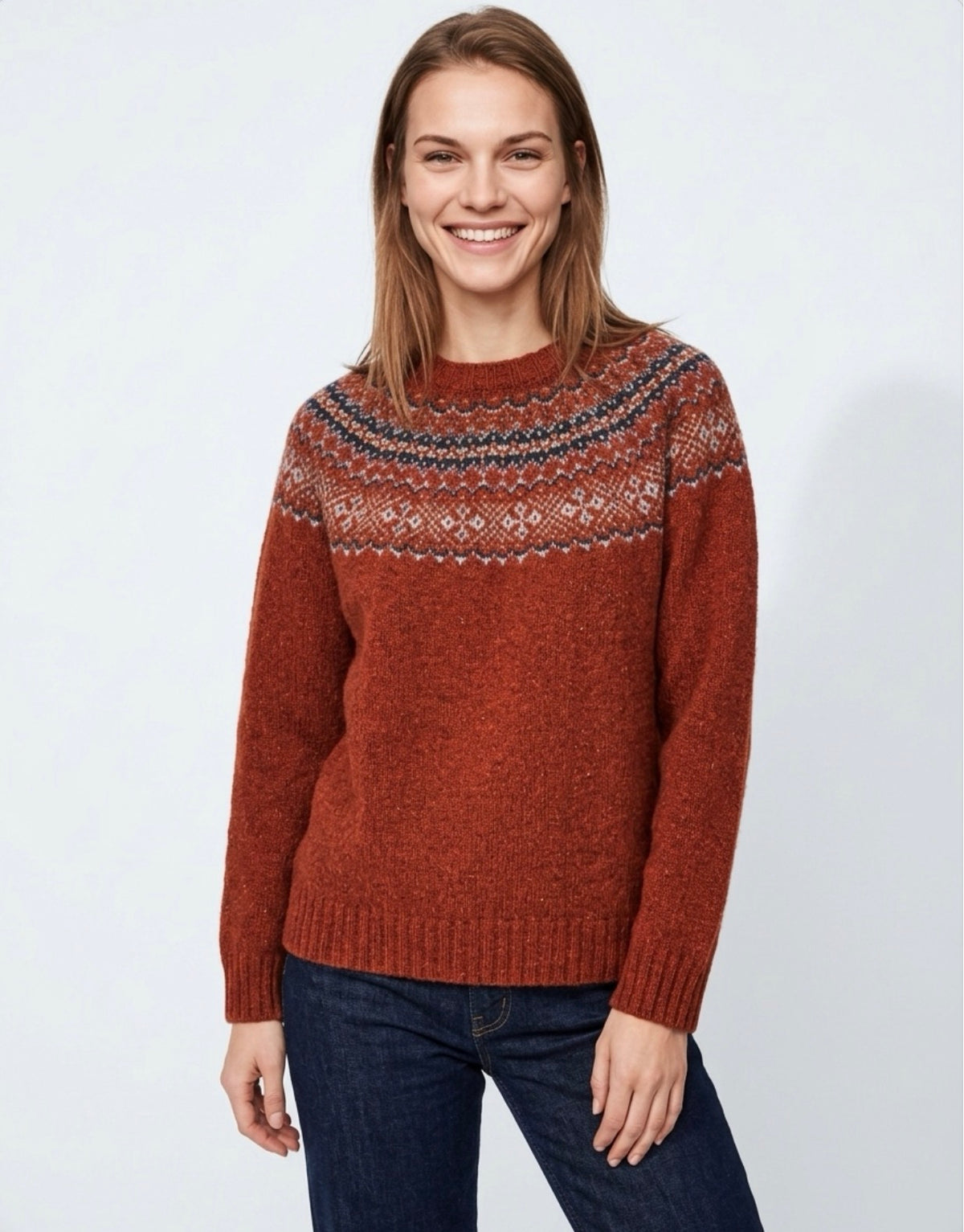 Harley Of Scotland Fairisle Sweater In Hoy