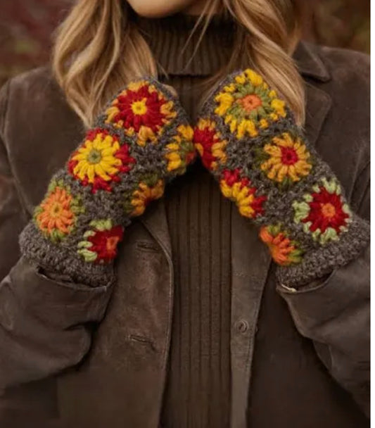 Pachamama Handknit Woodstock Wrist Warmers