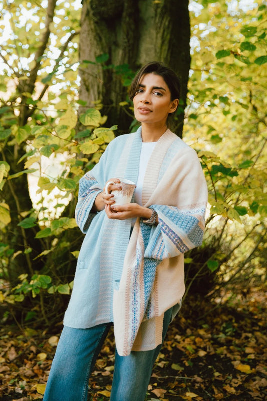 New Eribe Knitwear Montrose Blanket Coat In New Robyn