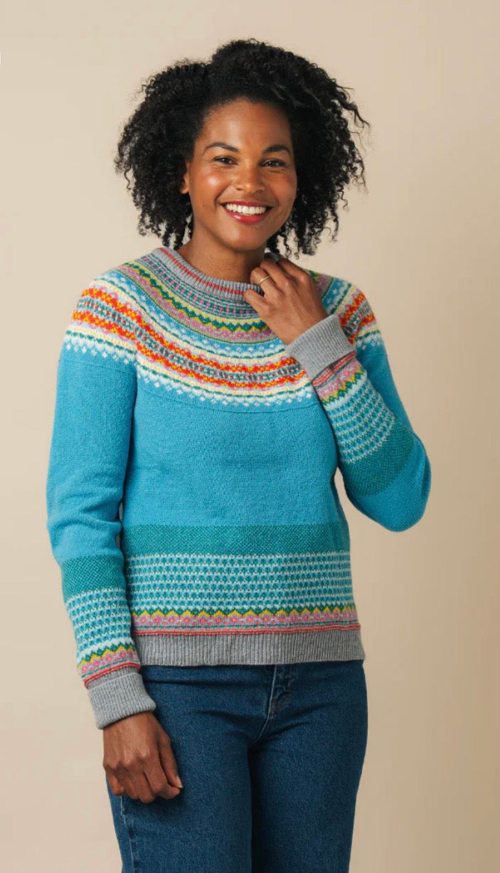 NEW Eribe Alpine Sweater In Aqua