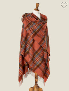 Antique Royal Stewart Large Tartan Merino Ruana