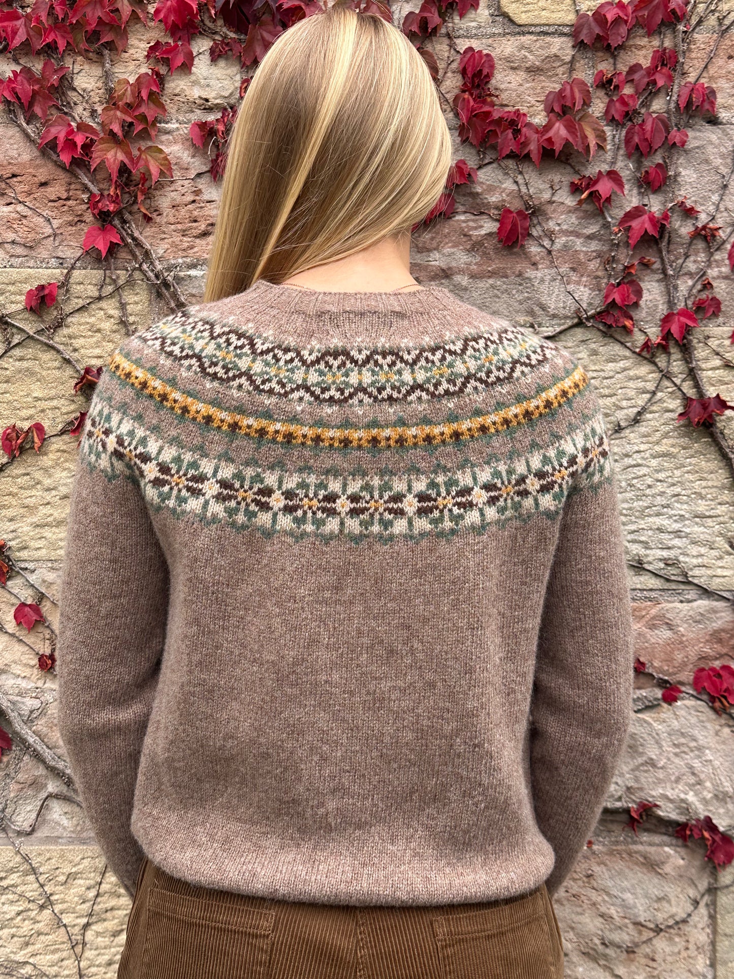 New Harley Of Scotland Fairisle In Tundra 25