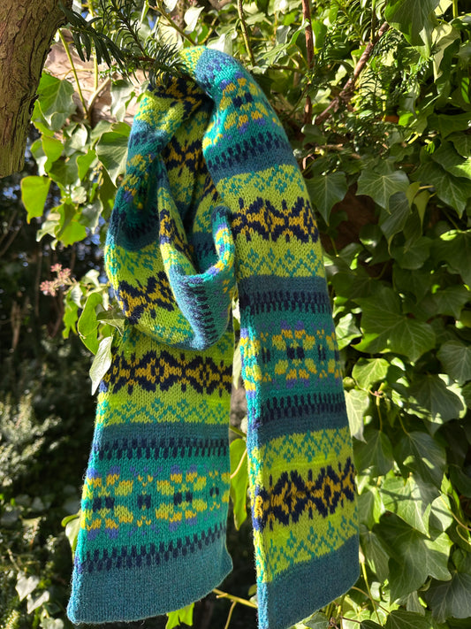Green Grove Weavers Fairisle Scarf