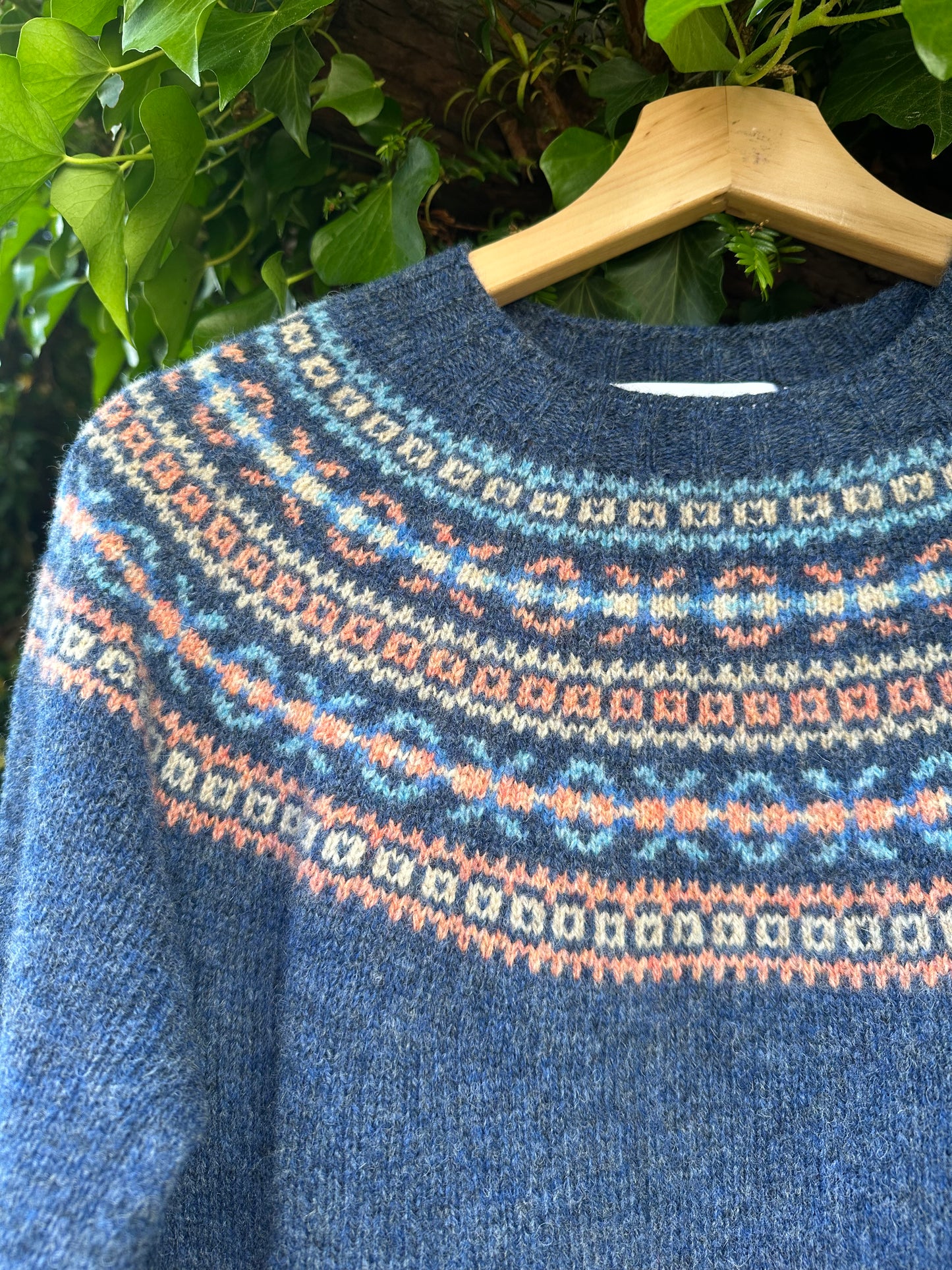 New Harley Of Scotland Fairisle In Denim