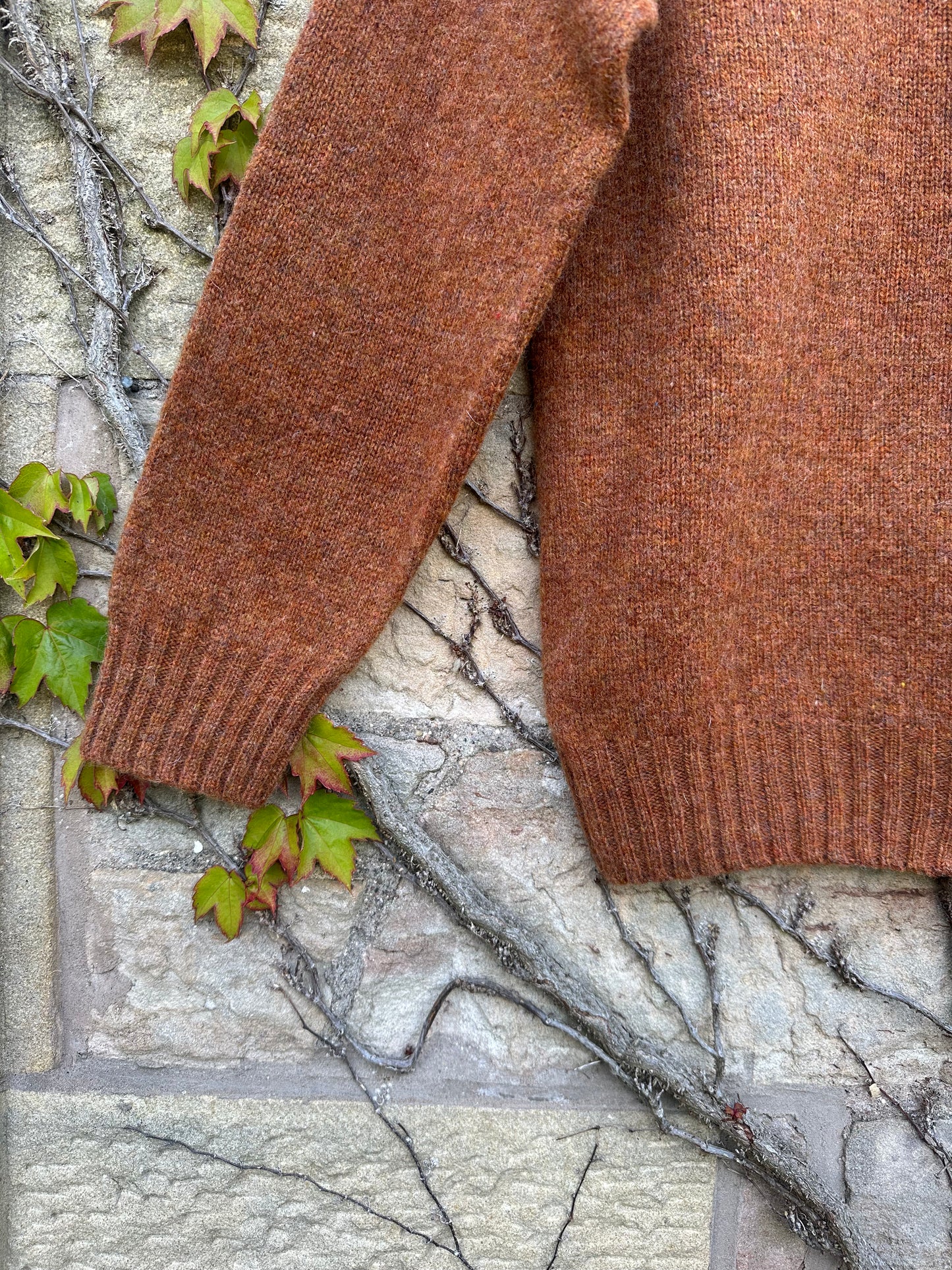 Harley Of Scotland New Shetland Cardigan In Whisky