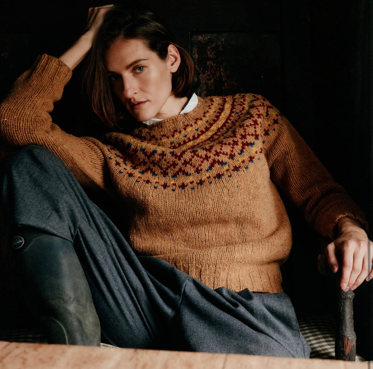 Harley Of Scotland Luskentyre Chunky Fairisle Glenugie Sweater