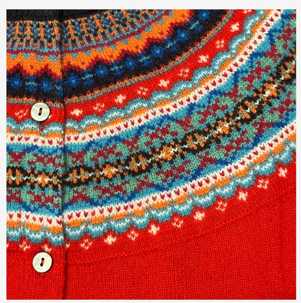 Eribe Knitwear Alpine Cardigan In Crabapple