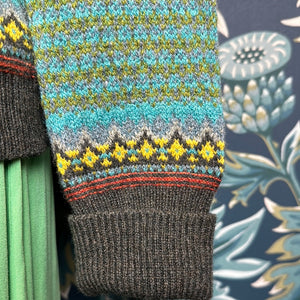 Eribe Knitwear Alpine Cardigan In Moss