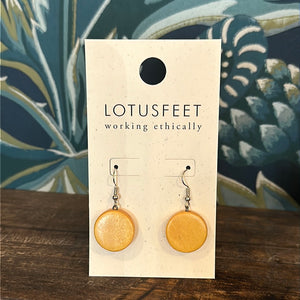 Ethically Sourced Vibrant Mustard Earrings