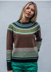 SALE Eribe Alpine Fairisle Sweater In Harris Brown