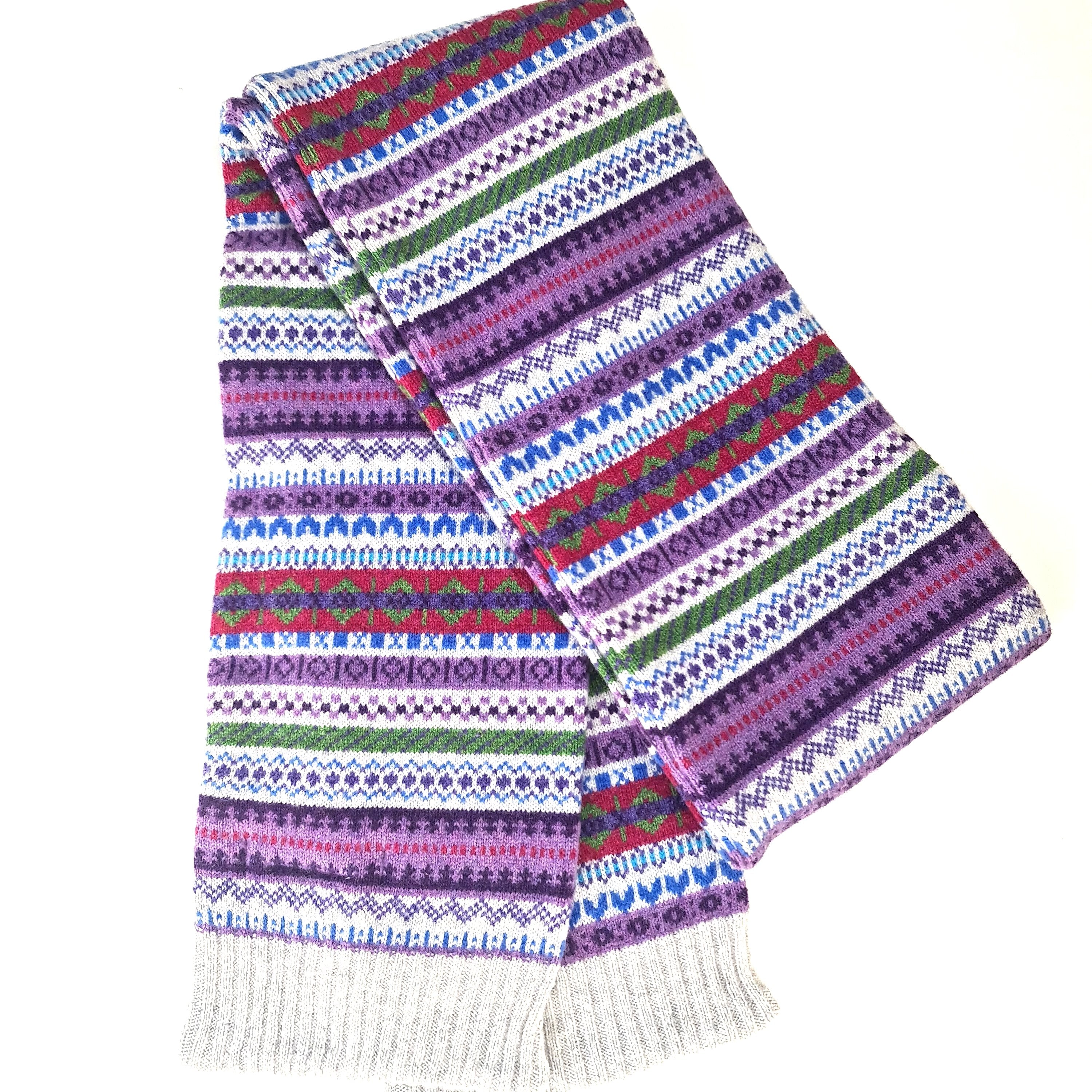 Green Grove Weavers Scottish Staffa Fairisle Scarf