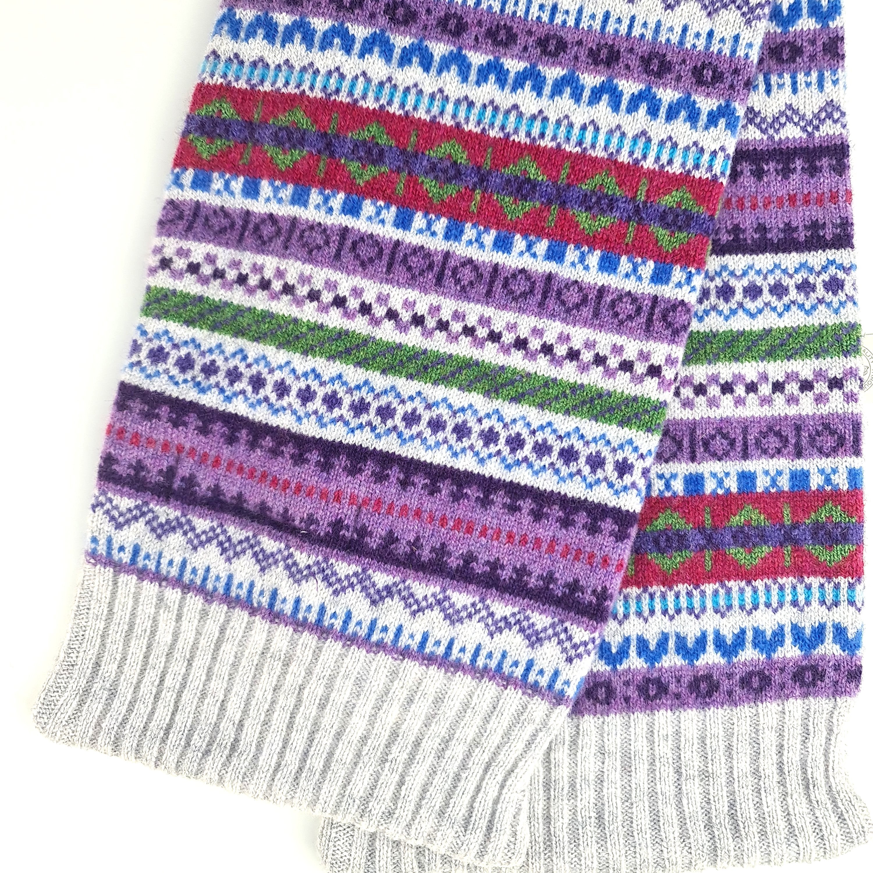 Green Grove Weavers Scottish Staffa Fairisle Scarf
