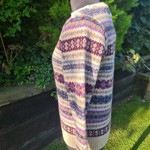 SALE Scottish All Over Fairisle Sweater In Tusk