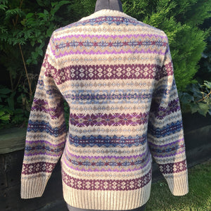 SALE Scottish All Over Fairisle Sweater In Tusk