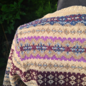 SALE Scottish All Over Fairisle Sweater In Tusk