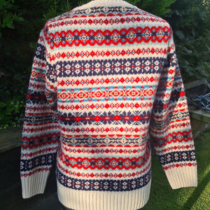 Harley Of Scotland All over Fairisle In Cream