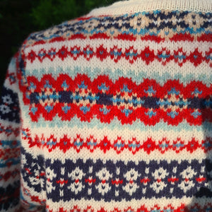 Harley Of Scotland All over Fairisle In Cream
