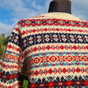 Harley Of Scotland All over Fairisle In Cream