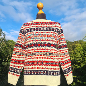 Harley Of Scotland All over Fairisle In Cream