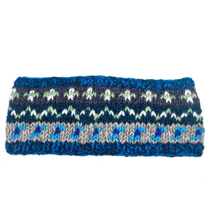 Handknit Fairisle Fleece Lined Headband
