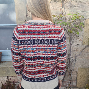 Harley Of Scotland All over Fairisle In Cream