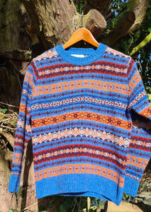 SALE Scottish Ladies Fairisle In 'Blue Toon'