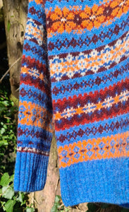 SALE Scottish Ladies Fairisle In 'Blue Toon'