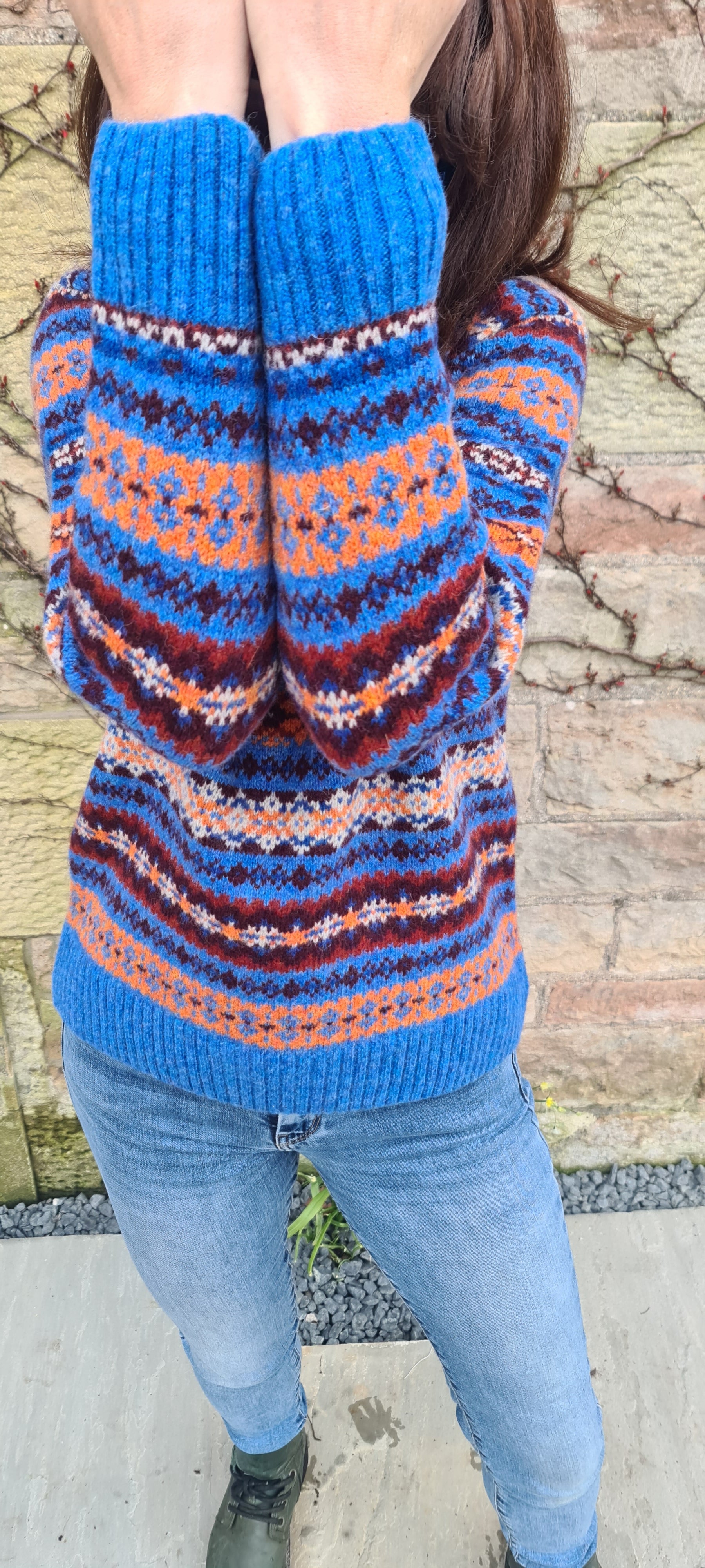 SALE Scottish Ladies Fairisle In 'Blue Toon'