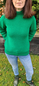 SALE Harley Of Scotland Moss Stitch Turtle Neck In Jungle