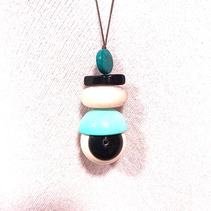 Suzie Blue Mj Resin Shaped Pendant