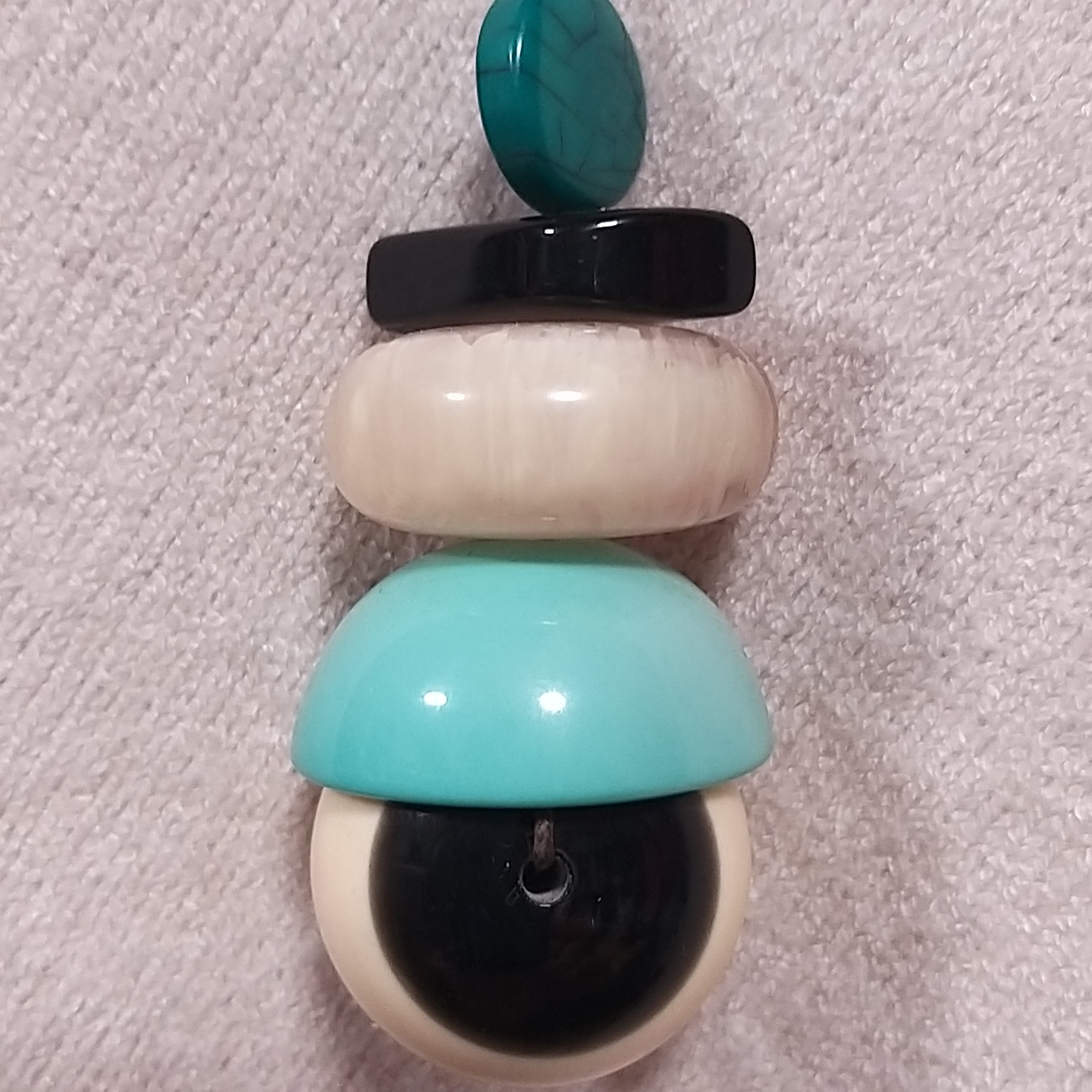 Suzie Blue Mj Resin Shaped Pendant