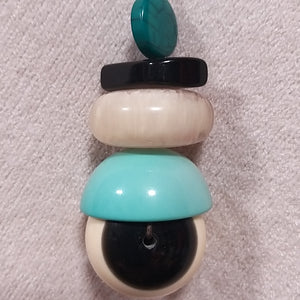 Suzie Blue Mj Resin Shaped Pendant