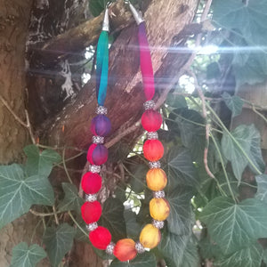 Scottish Rainbow Silk Necklace