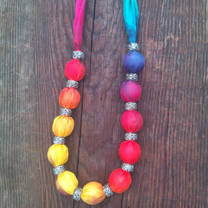 Scottish Rainbow Silk Necklace