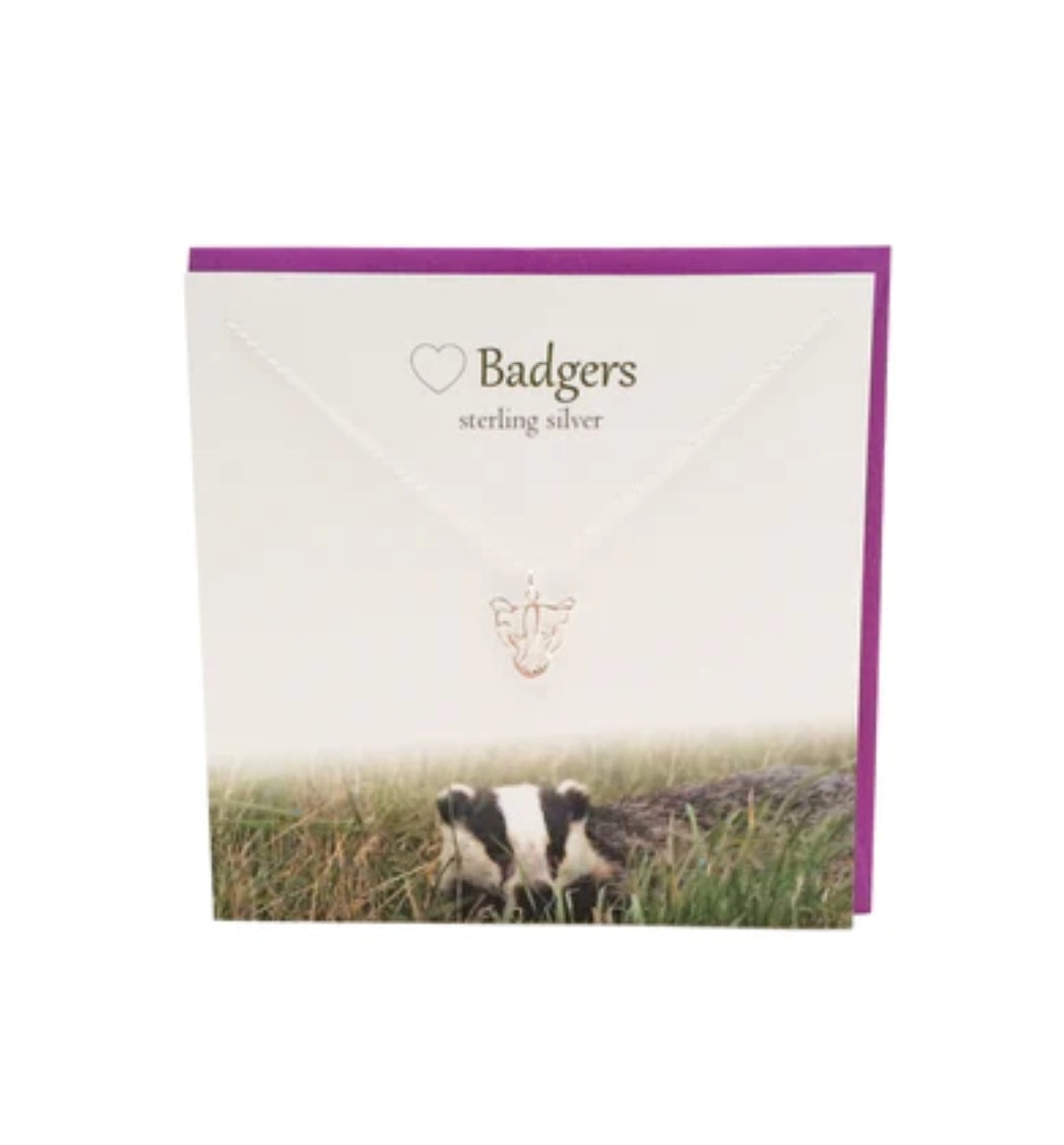Scottish Badger Sterling Silver Necklace