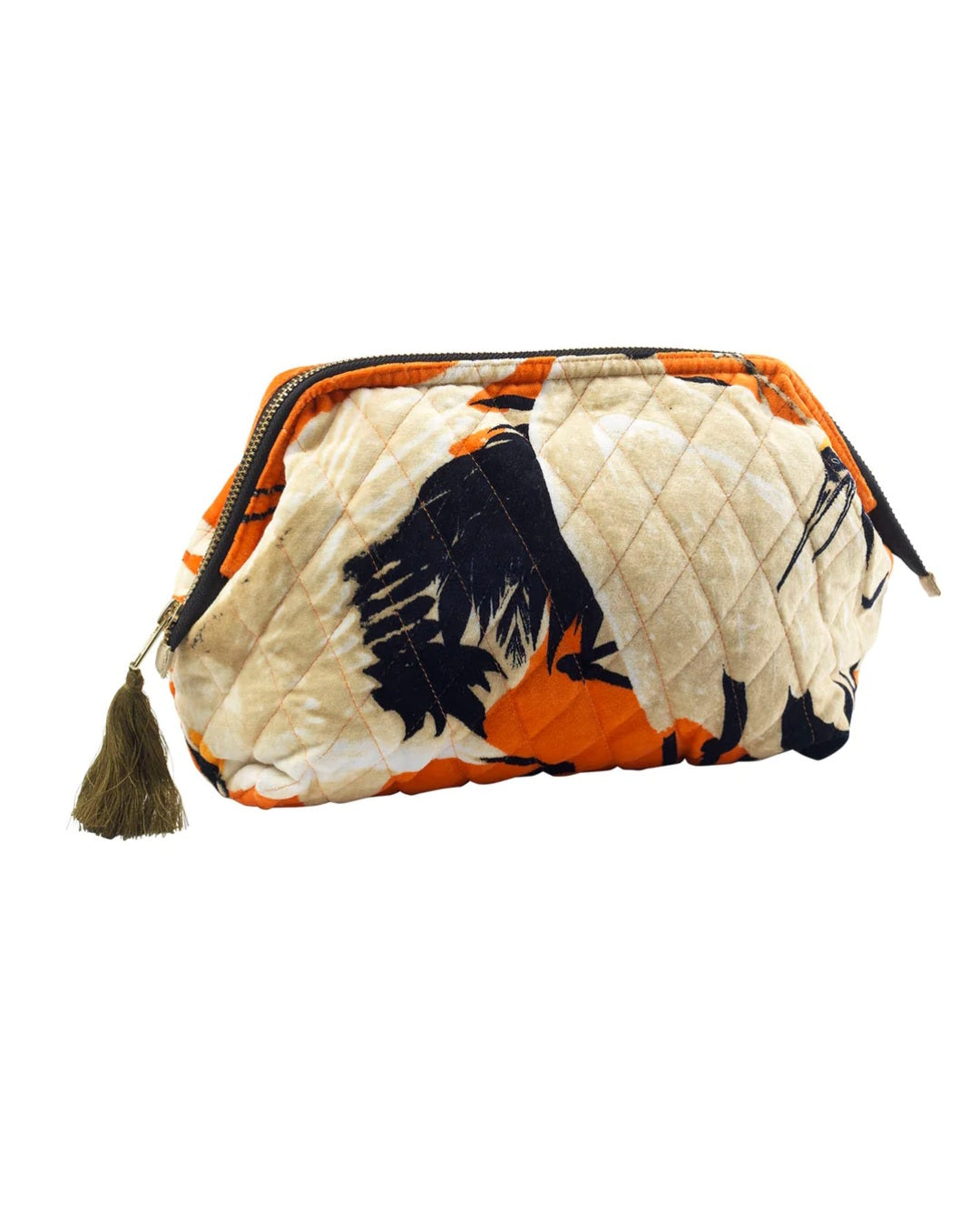 Stork Vibrant Orange Velvet pouch