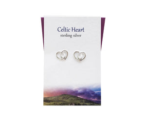 Sterling Silver Celtic Heart Earrings